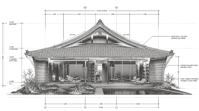 Architectural structure blueprint